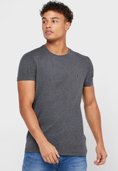 Tommy Hilfiger pánské antracitové tričko  - S (P94)