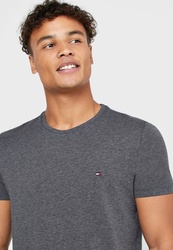 Tommy Hilfiger pánské antracitové tričko  - S (P94)