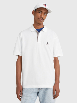 Tommy Hilfiger pánské bílé polo tričko - M (YBR)