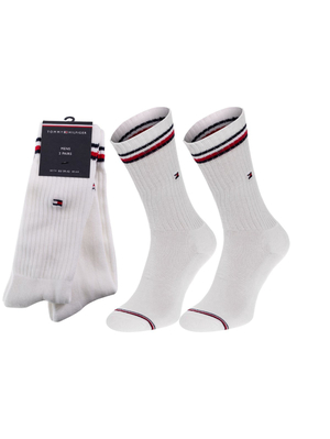 Tommy Hilfiger pánské bílé ponožky 2 pack - 39/42 (300)