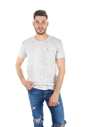 Tommy Hilfiger pánské bílé žíhané tričko Essential