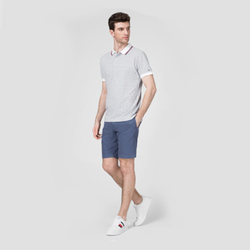 Tommy Hilfiger pánské bílé polo triko s potiskem - S (0GY)