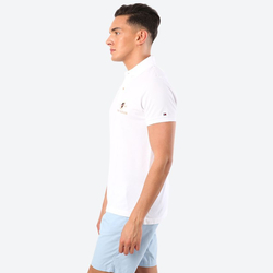 Tommy Hilfiger pánské bílé polo Gold Icon - L (YAF)