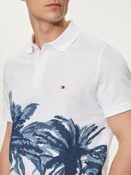 Tommy Hilfiger pánské bílé polo Palm - M (YBR)
