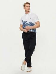 Tommy Hilfiger pánské bílé polo Palm - M (YBR)