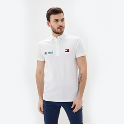 Tommy Hilfiger pánské bílé polo tričko MB - XL (YBS)