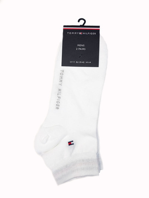 Tommy Hilfiger pánské bílé ponožky 2 pack - 39/42 (300)