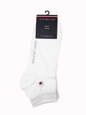 Tommy Hilfiger pánské bílé ponožky 2 pack - 43/46 (300)