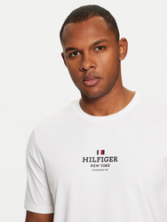 Tommy Hilfiger pánské bílé tričko - L (YBR)