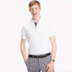 Tommy Hilfiger pánské bílé polo Placket - M (100)