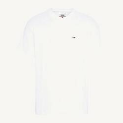 Tommy Hilfiger pánské bílé tričko s výstřihem do V - XL (100)