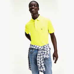 Tommy Hilfiger pánské citronově žluté polo Tommy