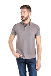 Tommy Hilfiger pánské hnědošedé polo Performance