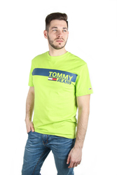 Tommy Hilfiger pánské limetkové tričko Essential