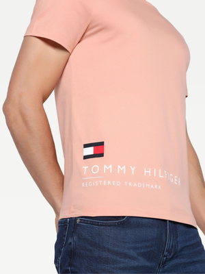 Tommy Hilfiger pánské lososové tričko - S (SNA)