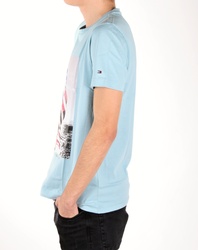 Tommy Hilfiger pánské modré tričko Flag - L (C09)