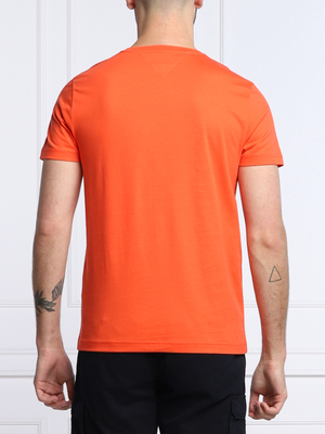 Tommy Hilfiger pánské oranžové tričko Corp - S (XMV)