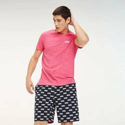 Tommy Hilfiger pánské růžové melírované tričko Modern