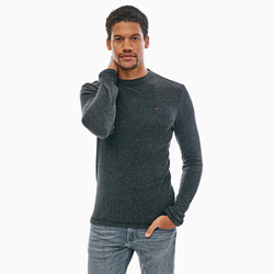 Tommy Hilfiger pánské tmavě šedé tričko Heather