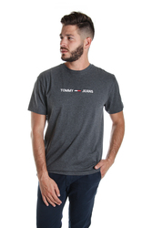 Tommy Hilfiger pánské tmavě šedé tričko Logo