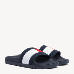 Tommy Hilfiger pánské tmavě modré pantofle Knitted Flag