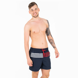 Tommy Hilfiger pánské tmavě modré plavky s pruhy