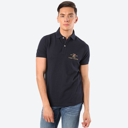 Tommy Hilfiger pánské tmavě modré polo Gold Icon - M (CJM)