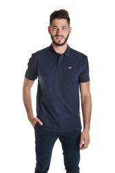Tommy Hilfiger pánské tmavě modré polo Solid