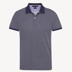Tommy Hilfiger pánské tmavě modré polo Triangle - S (431)