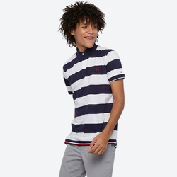 Tommy Hilfiger pánské tmavě modré pruhované polo