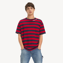 Tommy Hilfiger pánské tmavě modré pruhované tričko
