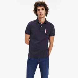 Tommy Hilfiger pánské tmavě modré polo Embroidery