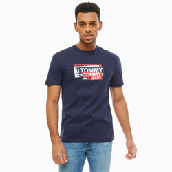 Tommy Hilfiger pánské tmavě modré tričko Multi