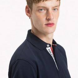 Tommy Hilfiger pánské tmavě modré polo Placket - L (403)