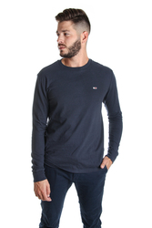 Tommy Hilfiger pánské tmavě modré tričko s dlouhým rukávem