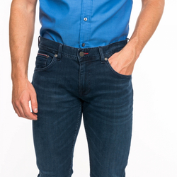 Tommy Hilfiger pánské tmavě modré džíny Denton - 30/34 (1AU)