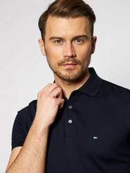 Tommy Hilfiger pánské tmavě modré polo tričko - XXXL (DW5)