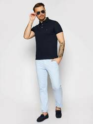 Tommy Hilfiger pánské tmavě modré polo tričko - XXXL (DW5)