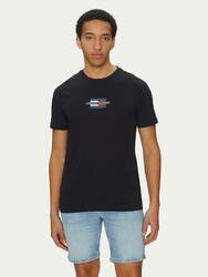 Tommy Hilfiger pánské tmavě modré tričko Flag - S (DW5)