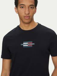 Tommy Hilfiger pánské tmavě modré tričko Flag - S (DW5)