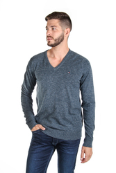 Tommy Hilfiger pánský tmavě modrý svetr Original