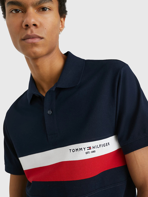 Tommy Hilfiger pánské tmavěmodré polo tričko - S (DW5)