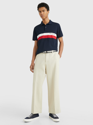 Tommy Hilfiger pánské tmavěmodré polo tričko - L (DW5)