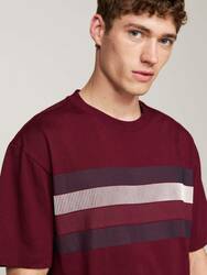 Tommy Hilfiger pánské vínové tričko - M (VLP)