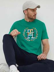 Tommy Hilfiger pánské zelené tričko Laurel - S (L4B)