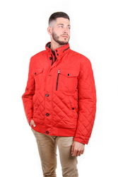 Tommy Hilfiger pánský červený prošívaný bomber Bob