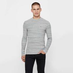 Tommy Hilfiger pánský šedý melírovaný svetr Sleeve