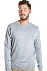 Tommy Hilfiger pánský šedý svetr Plaited - XL (023)