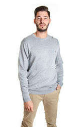 Tommy Hilfiger pánský šedý svetr Plaited - XL (023)
