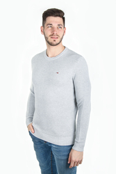 Tommy Hilfiger pánský šedý svetr s texturou